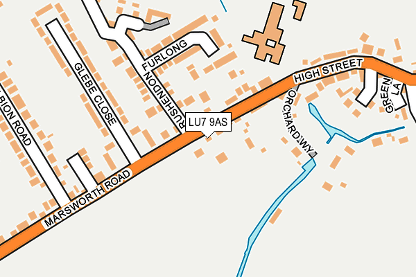 LU7 9AS map - OS OpenMap – Local (Ordnance Survey)
