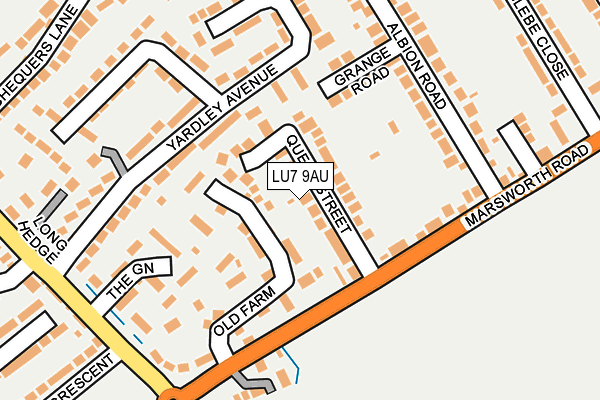 LU7 9AU map - OS OpenMap – Local (Ordnance Survey)