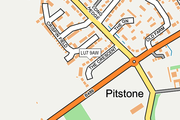 LU7 9AW map - OS OpenMap – Local (Ordnance Survey)