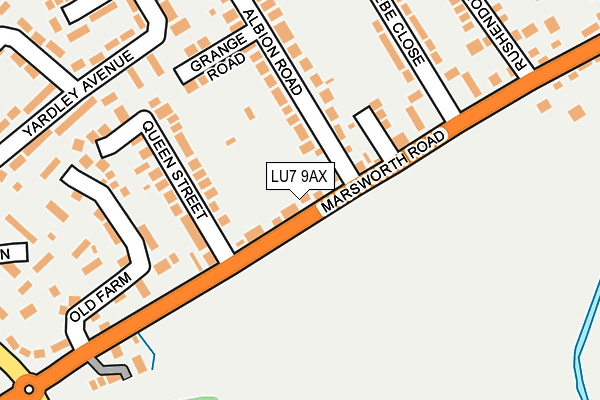 LU7 9AX map - OS OpenMap – Local (Ordnance Survey)