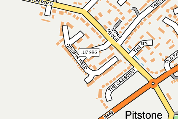 LU7 9BG map - OS OpenMap – Local (Ordnance Survey)