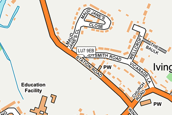 LU7 9EB map - OS OpenMap – Local (Ordnance Survey)