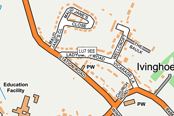 LU7 9EE map - OS OpenMap – Local (Ordnance Survey)