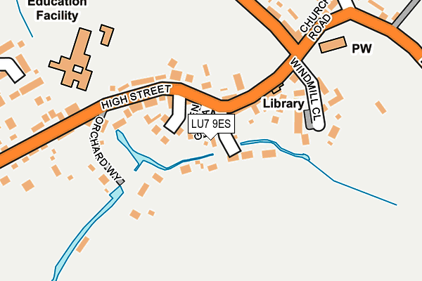 LU7 9ES map - OS OpenMap – Local (Ordnance Survey)