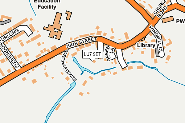 LU7 9ET map - OS OpenMap – Local (Ordnance Survey)