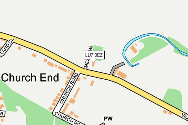 LU7 9EZ map - OS OpenMap – Local (Ordnance Survey)