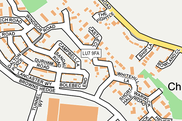 LU7 9FA map - OS OpenMap – Local (Ordnance Survey)