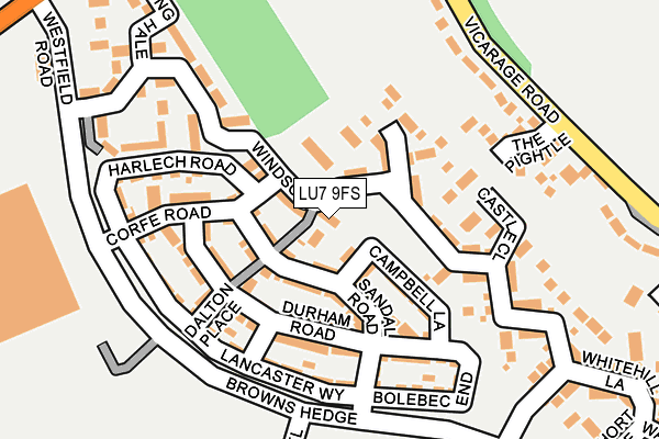 LU7 9FS map - OS OpenMap – Local (Ordnance Survey)