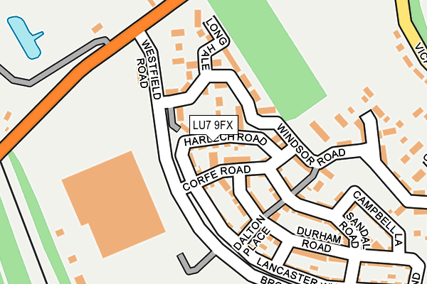 LU7 9FX map - OS OpenMap – Local (Ordnance Survey)