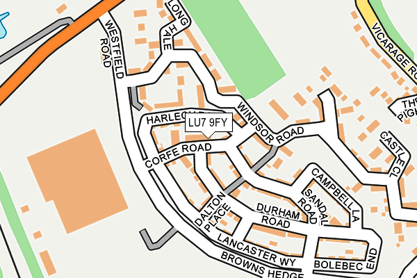 LU7 9FY map - OS OpenMap – Local (Ordnance Survey)