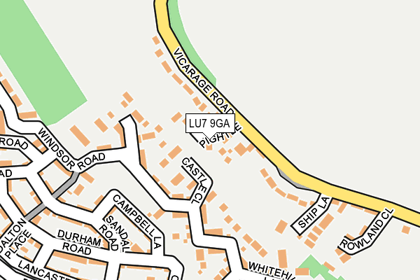 LU7 9GA map - OS OpenMap – Local (Ordnance Survey)