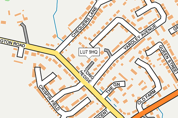 LU7 9HQ map - OS OpenMap – Local (Ordnance Survey)
