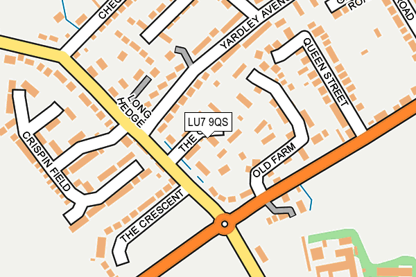 LU7 9QS map - OS OpenMap – Local (Ordnance Survey)