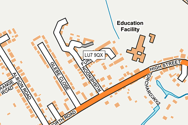 LU7 9QX map - OS OpenMap – Local (Ordnance Survey)