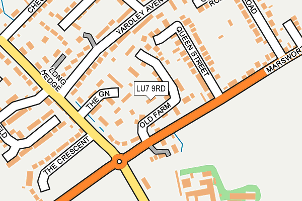 LU7 9RD map - OS OpenMap – Local (Ordnance Survey)