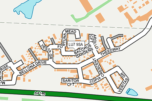 LU7 9SA map - OS OpenMap – Local (Ordnance Survey)