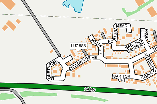 LU7 9SB map - OS OpenMap – Local (Ordnance Survey)