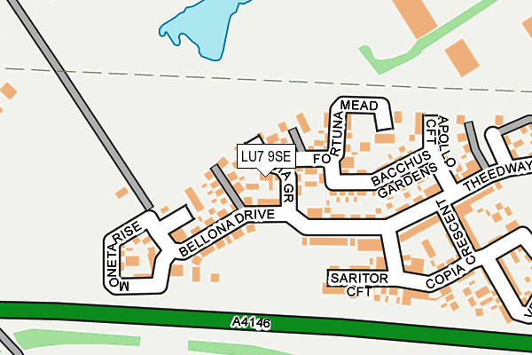 LU7 9SE map - OS OpenMap – Local (Ordnance Survey)