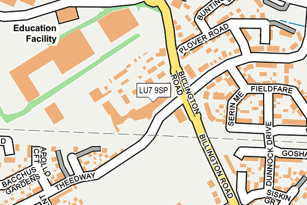 LU7 9SP map - OS OpenMap – Local (Ordnance Survey)