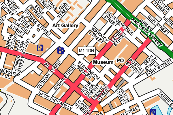 M1 1DN map - OS OpenMap – Local (Ordnance Survey)
