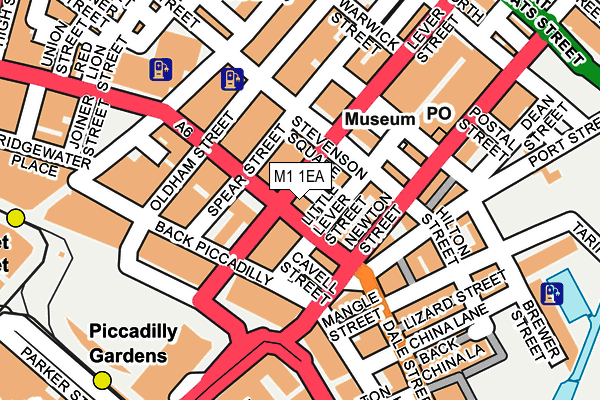 M1 1EA map - OS OpenMap – Local (Ordnance Survey)