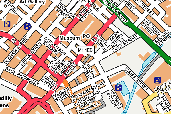 M1 1ED map - OS OpenMap – Local (Ordnance Survey)