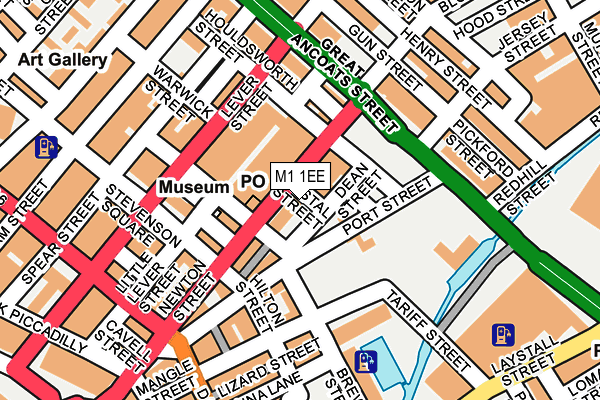 M1 1EE map - OS OpenMap – Local (Ordnance Survey)