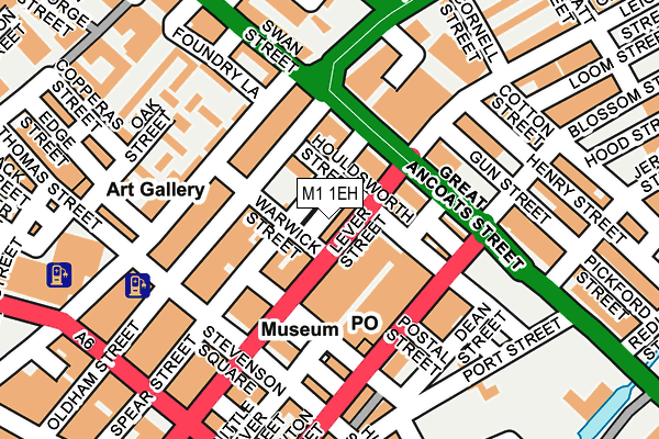 M1 1EH map - OS OpenMap – Local (Ordnance Survey)