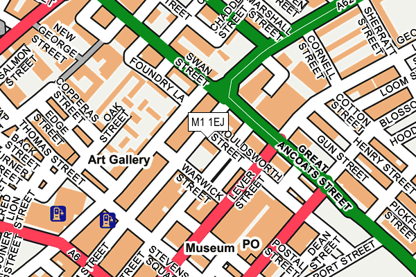 M1 1EJ map - OS OpenMap – Local (Ordnance Survey)