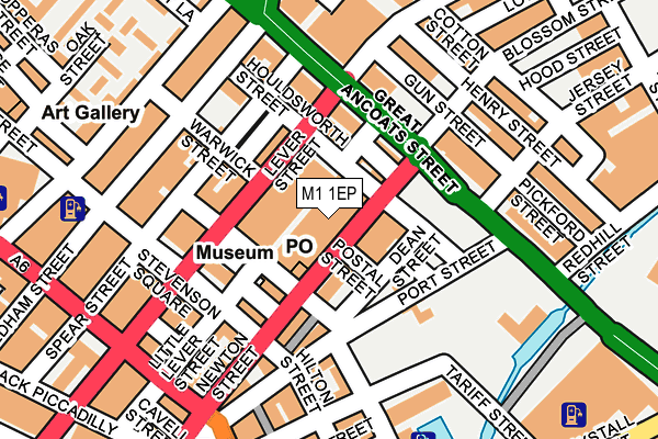 M1 1EP map - OS OpenMap – Local (Ordnance Survey)