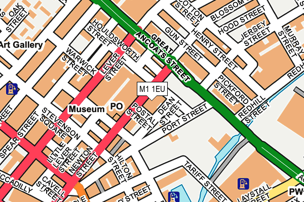 M1 1EU map - OS OpenMap – Local (Ordnance Survey)