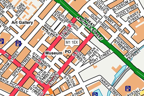 M1 1EX map - OS OpenMap – Local (Ordnance Survey)