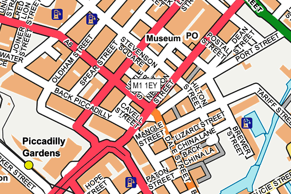M1 1EY map - OS OpenMap – Local (Ordnance Survey)