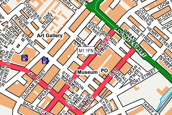 M1 1FN map - OS OpenMap – Local (Ordnance Survey)