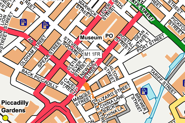 M1 1FR map - OS OpenMap – Local (Ordnance Survey)