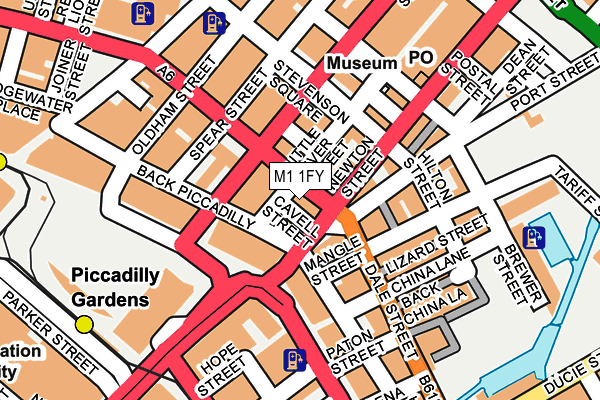 M1 1FY map - OS OpenMap – Local (Ordnance Survey)