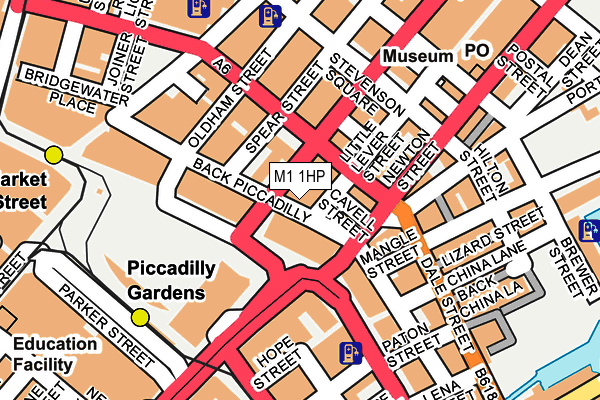 M1 1HP map - OS OpenMap – Local (Ordnance Survey)