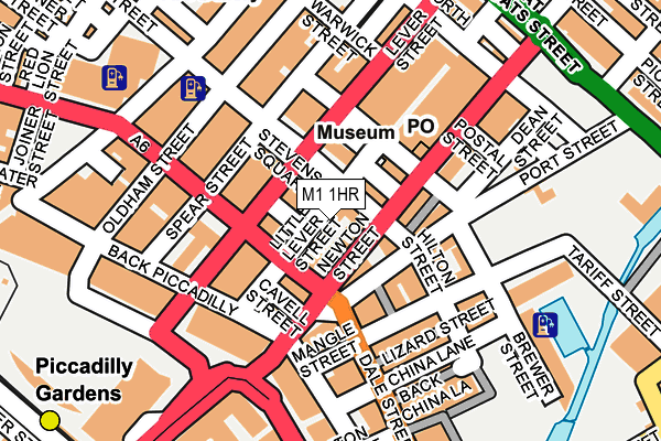 M1 1HR map - OS OpenMap – Local (Ordnance Survey)