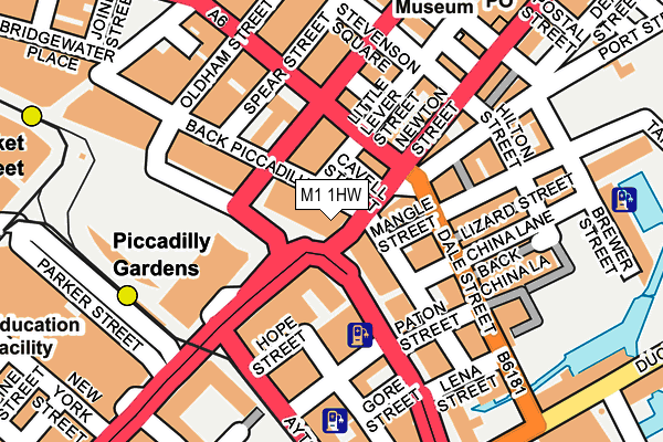 M1 1HW map - OS OpenMap – Local (Ordnance Survey)