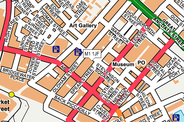 M1 1JF map - OS OpenMap – Local (Ordnance Survey)