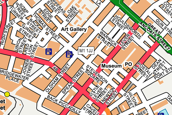 M1 1JJ map - OS OpenMap – Local (Ordnance Survey)