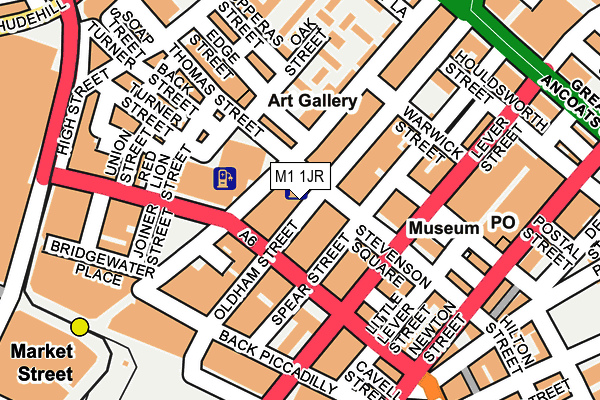 M1 1JR map - OS OpenMap – Local (Ordnance Survey)