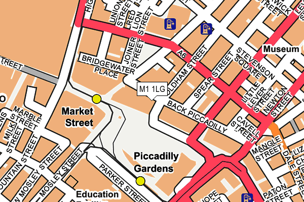 M1 1LG map - OS OpenMap – Local (Ordnance Survey)