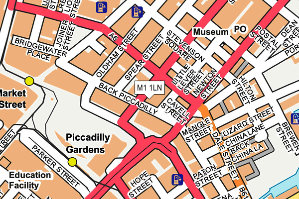 M1 1LN map - OS OpenMap – Local (Ordnance Survey)