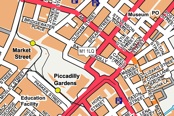 M1 1LQ map - OS OpenMap – Local (Ordnance Survey)