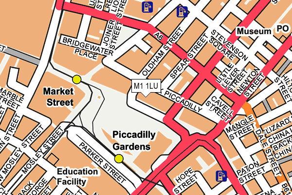 M1 1LU map - OS OpenMap – Local (Ordnance Survey)