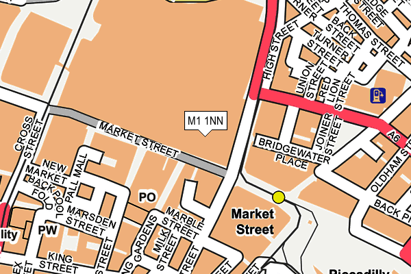 M1 1NN map - OS OpenMap – Local (Ordnance Survey)