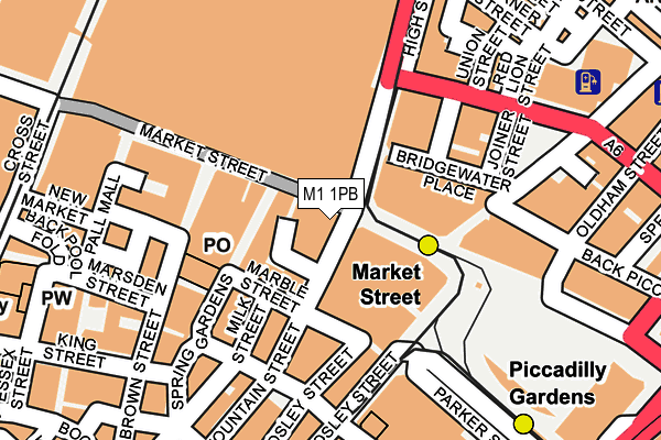 M1 1PB map - OS OpenMap – Local (Ordnance Survey)