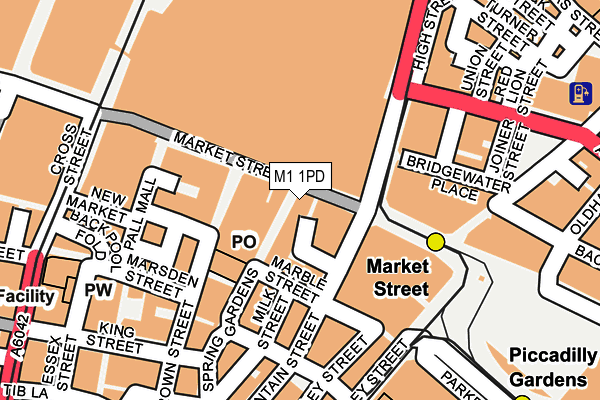 M1 1PD map - OS OpenMap – Local (Ordnance Survey)