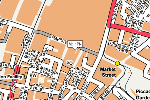 M1 1PN map - OS OpenMap – Local (Ordnance Survey)
